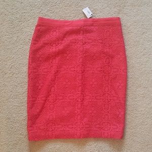 Lace overlay pencil skirt